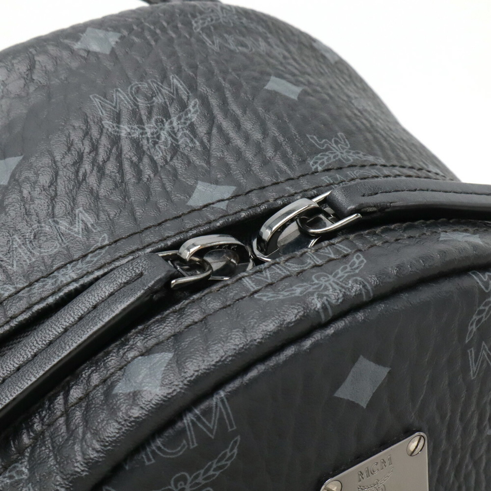 Mcm Logogram Visetos Backpack Leather Studs Black - image 4